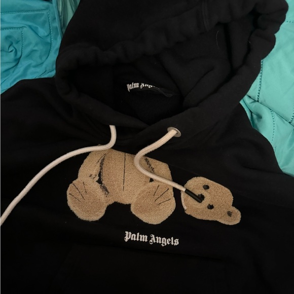 PALM ANGELS TEDDY BEAR HOODIE AUTHENTIC - Picture 1 of 2